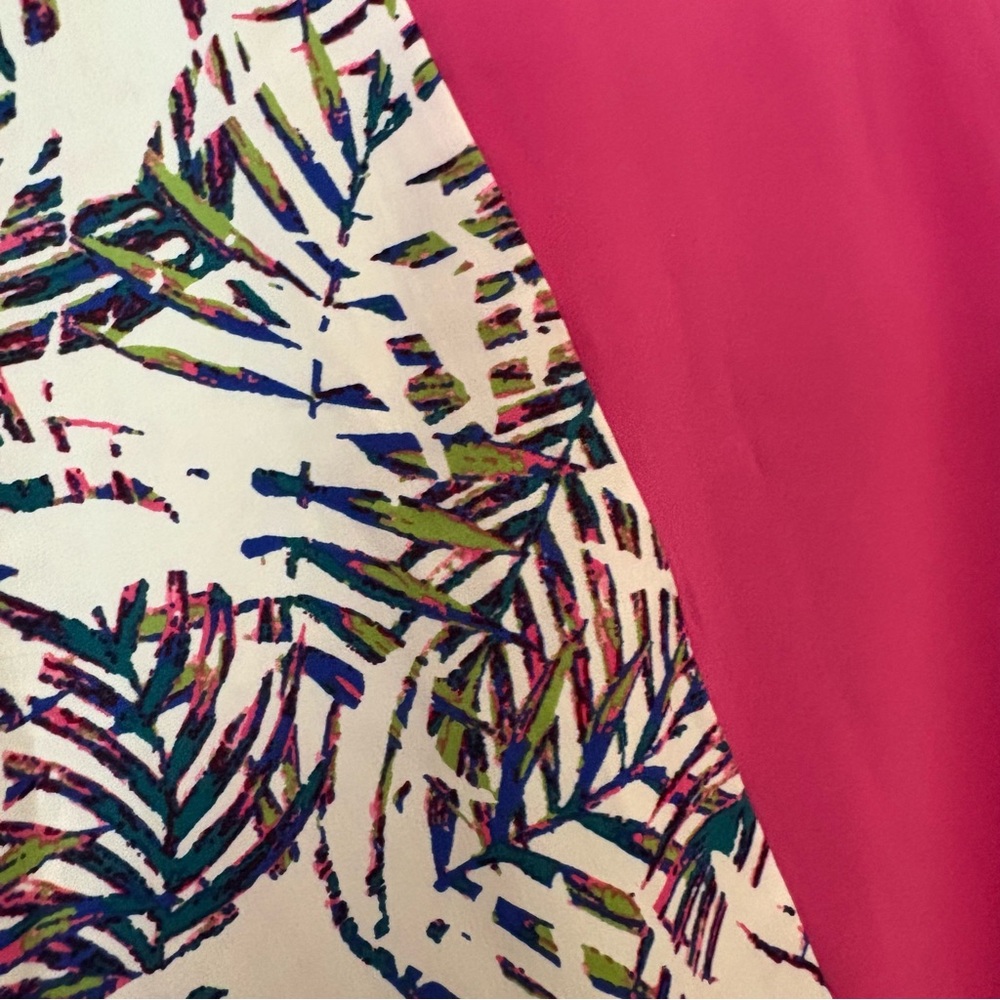 Coolibar NWT Pink Trim and White Patterned Kimono Dress - Picture 6 of 10